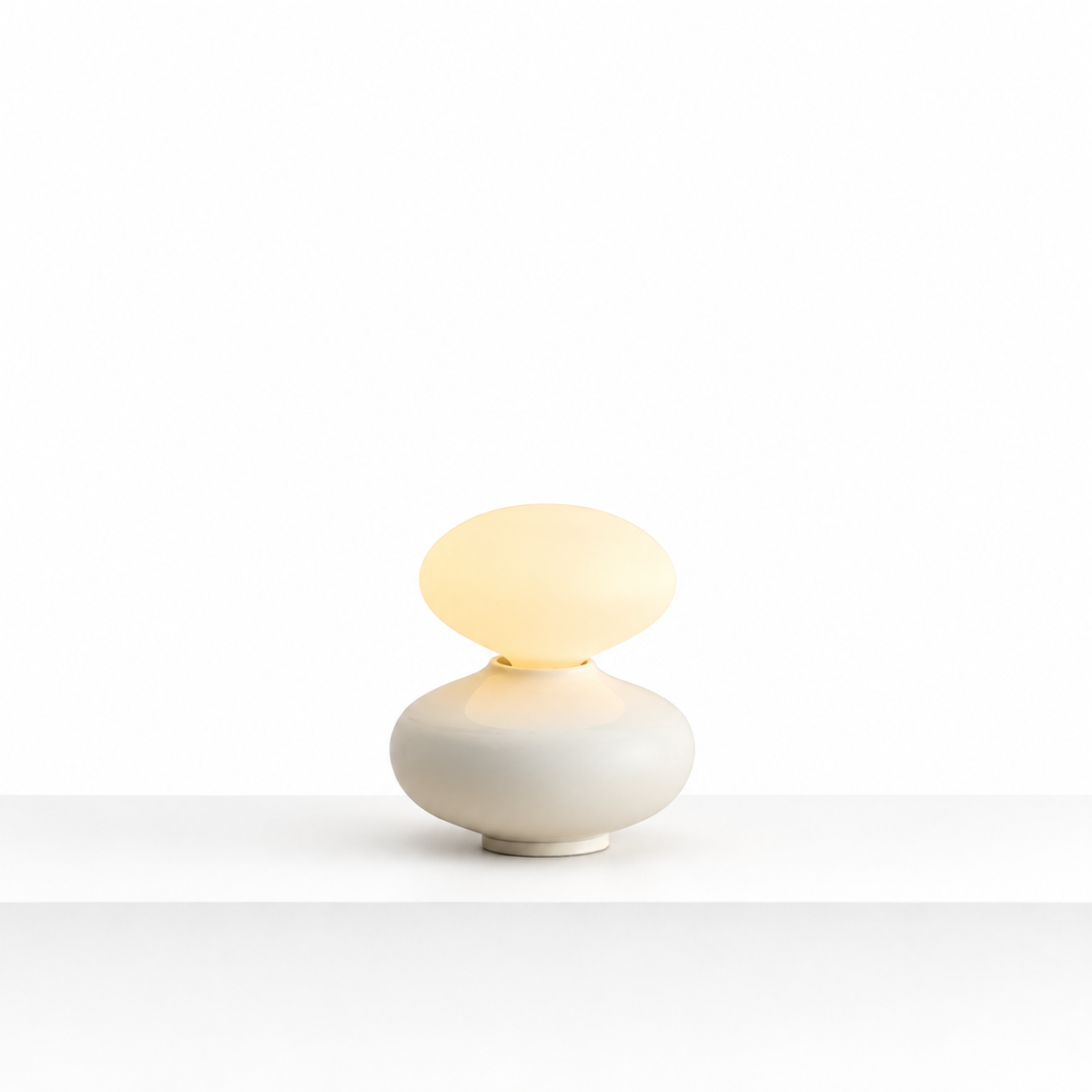 Reflection Oval Table Lamp on white background