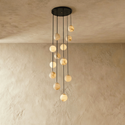 Tama Alabaster Chandelier Light.