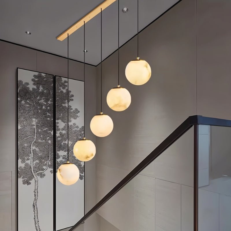 Tama Alabaster Chandelier Light.