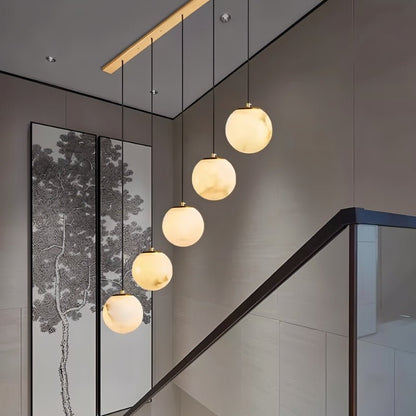 Tama Alabaster Chandelier Light.