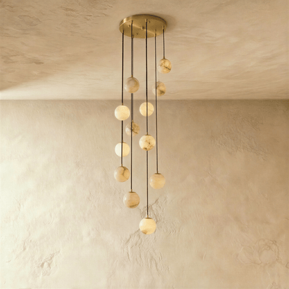 Tama Alabaster Chandelier Light.