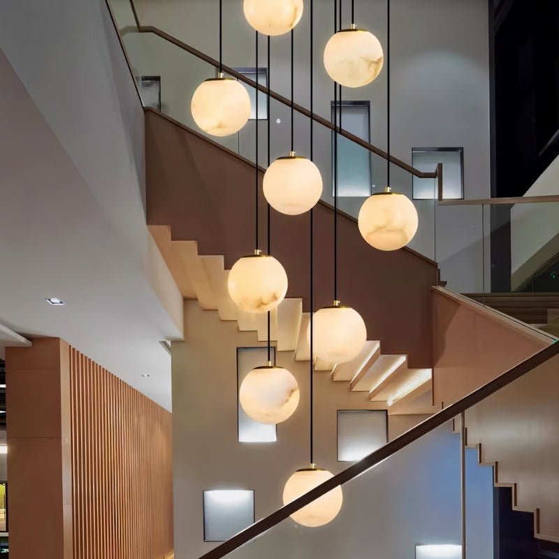 Tama Alabaster Chandelier Light.