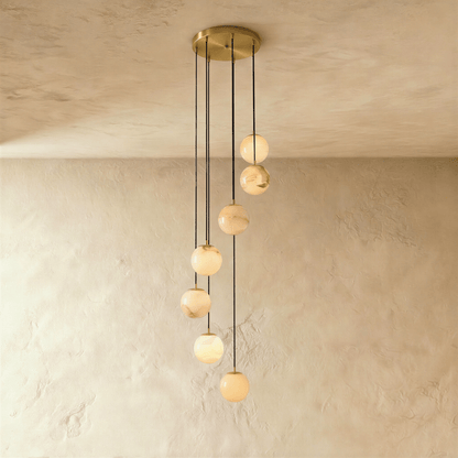 Tama Alabaster Chandelier Light.