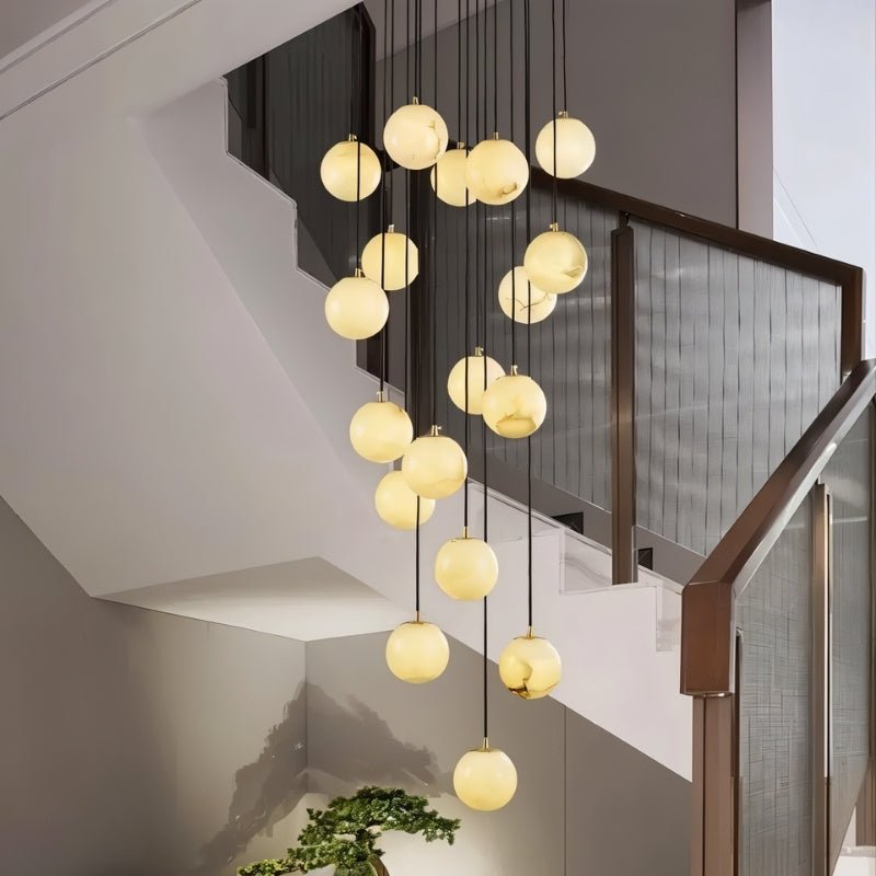 Tama Alabaster Chandelier Light.