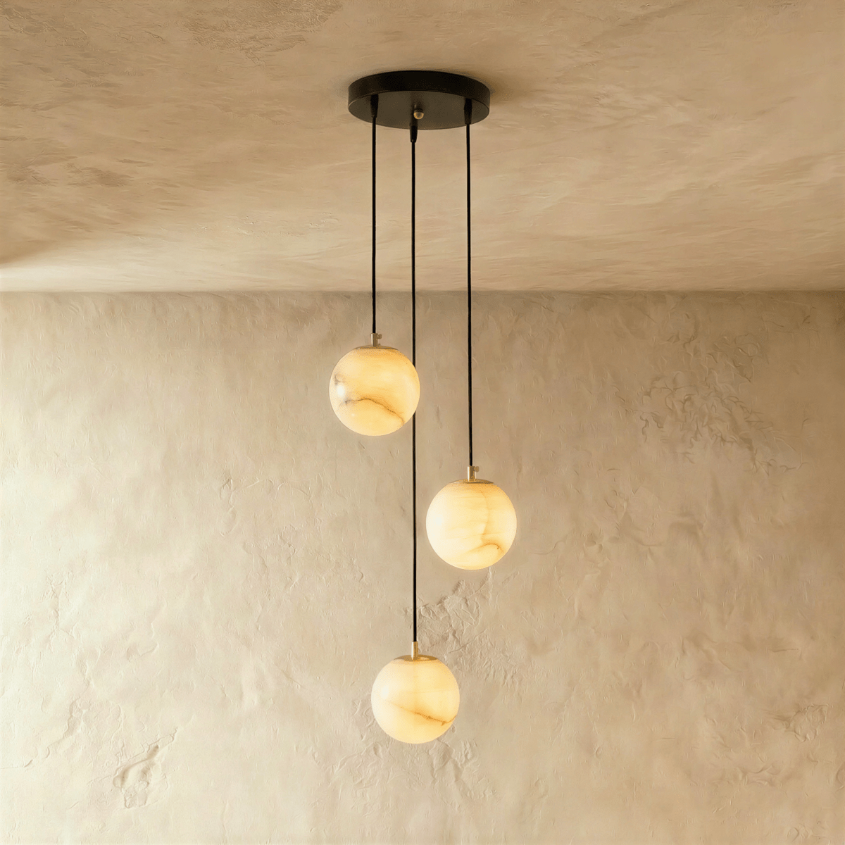 Tama Alabaster Chandelier Light.