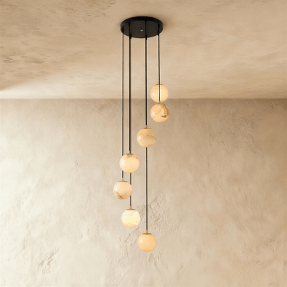 Tama Alabaster Chandelier Light.