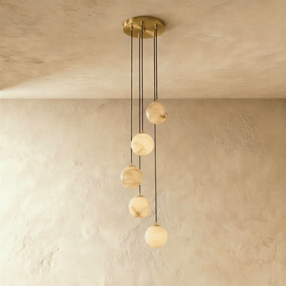 Tama Alabaster Chandelier Light.