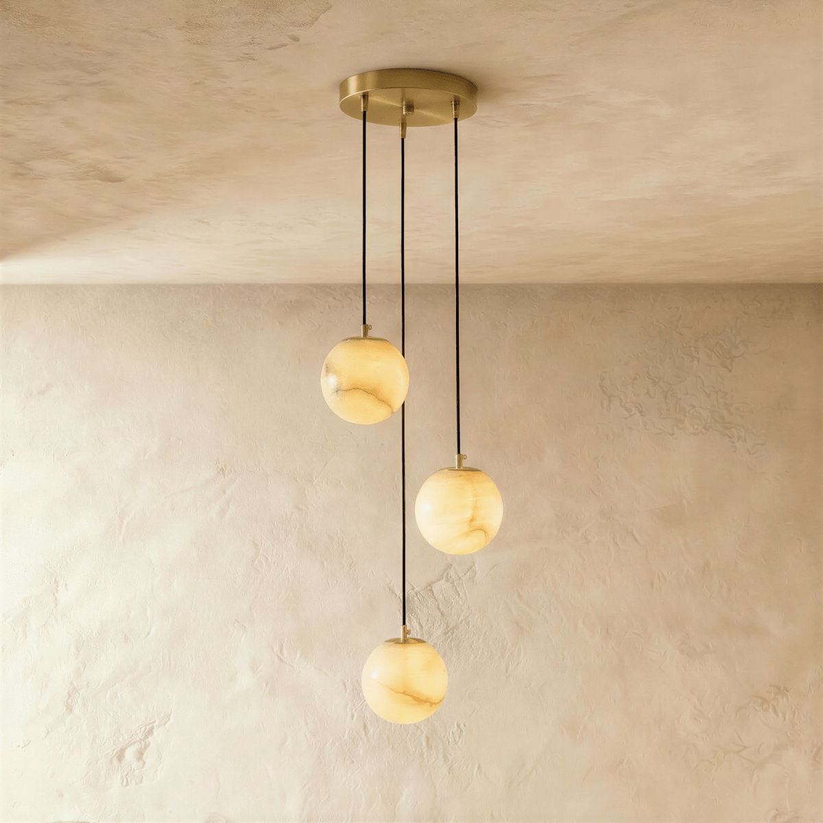 Tama Alabaster Chandelier Light.