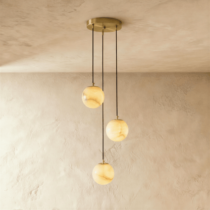 Tama Alabaster Chandelier Light.