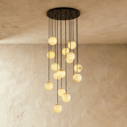 Tama Alabaster Chandelier Light.