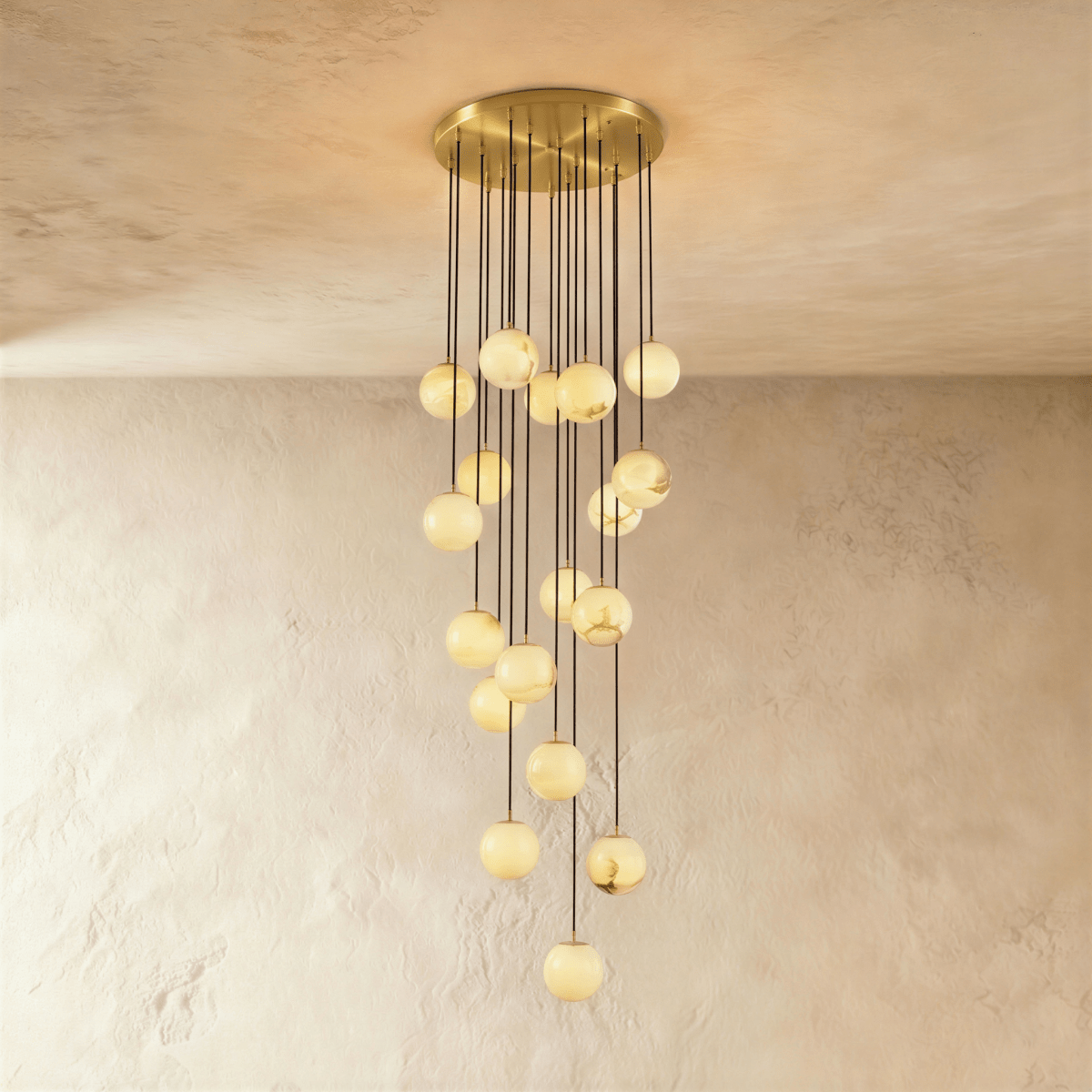 Tama Alabaster Chandelier Light.