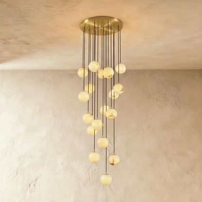 Tama Alabaster Chandelier Light.