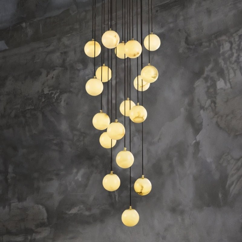 Tama Alabaster Chandelier Light.