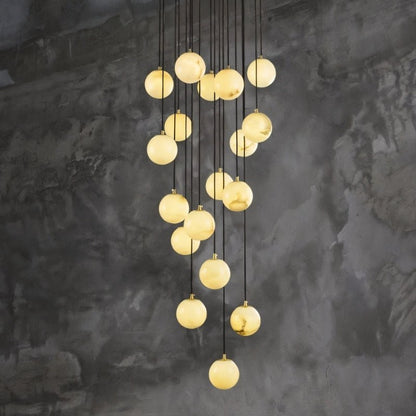 Tama Alabaster Chandelier Light.
