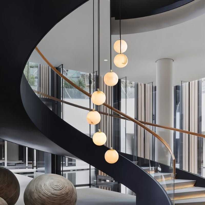 Tama Alabaster Chandelier Light.