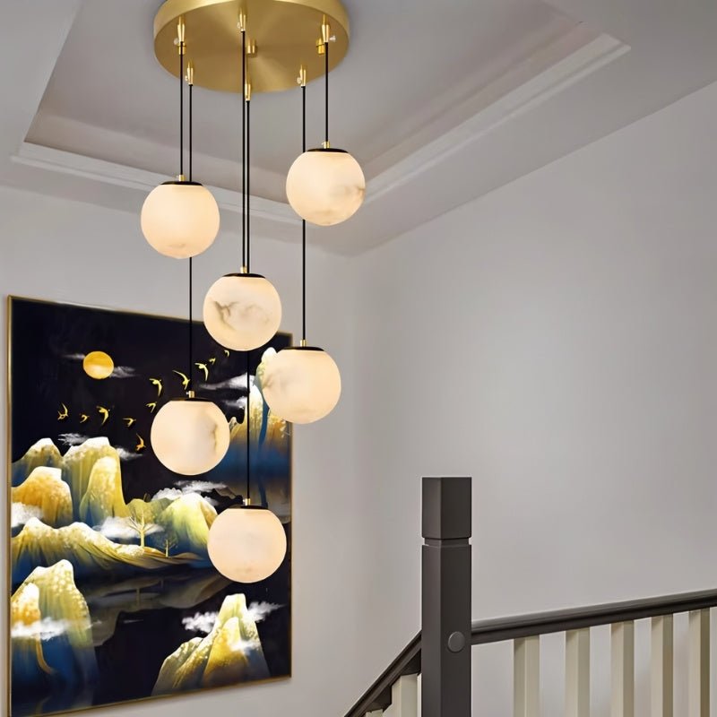 Tama Alabaster Chandelier Light.