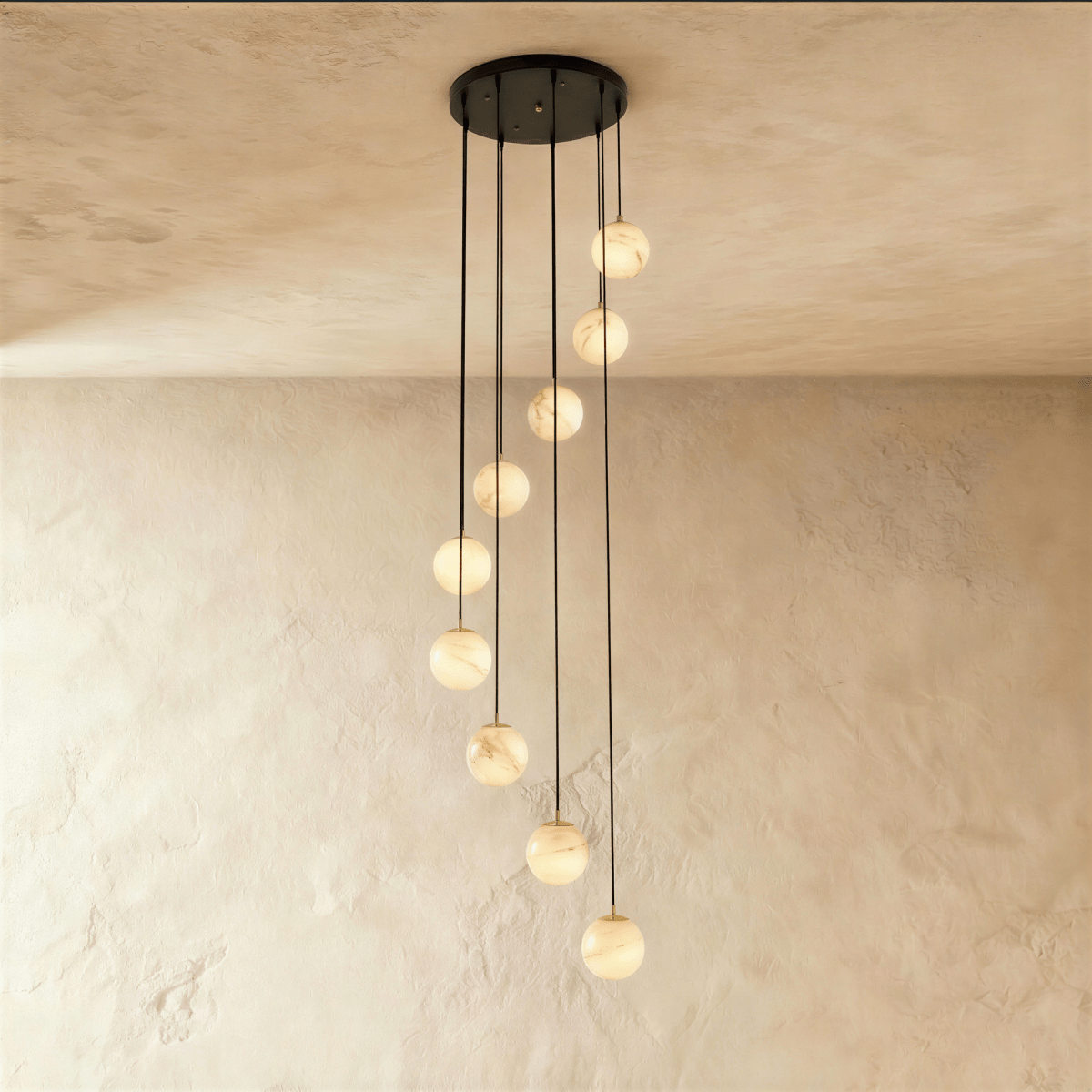 Tama Alabaster Chandelier Light.