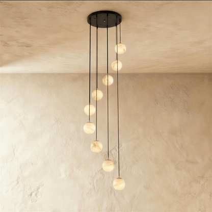 Tama Alabaster Chandelier Light.