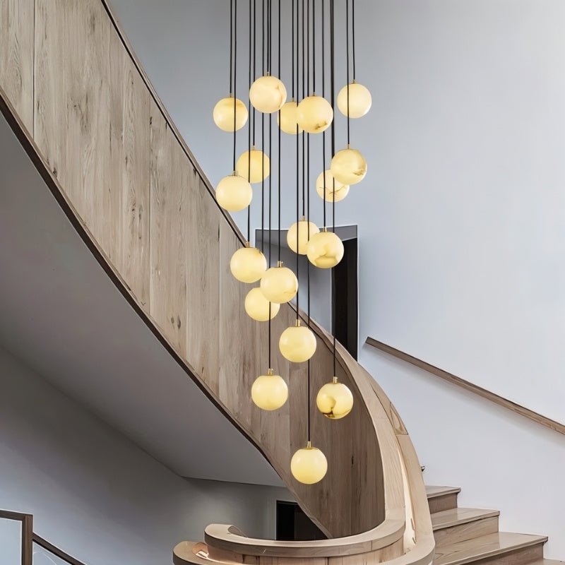 Tama Alabaster Chandelier Light.