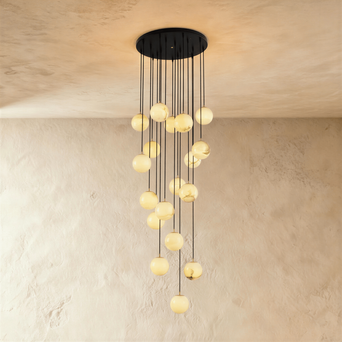 Tama Alabaster Chandelier Light.