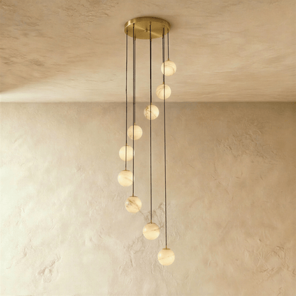 Tama Alabaster Chandelier Light.