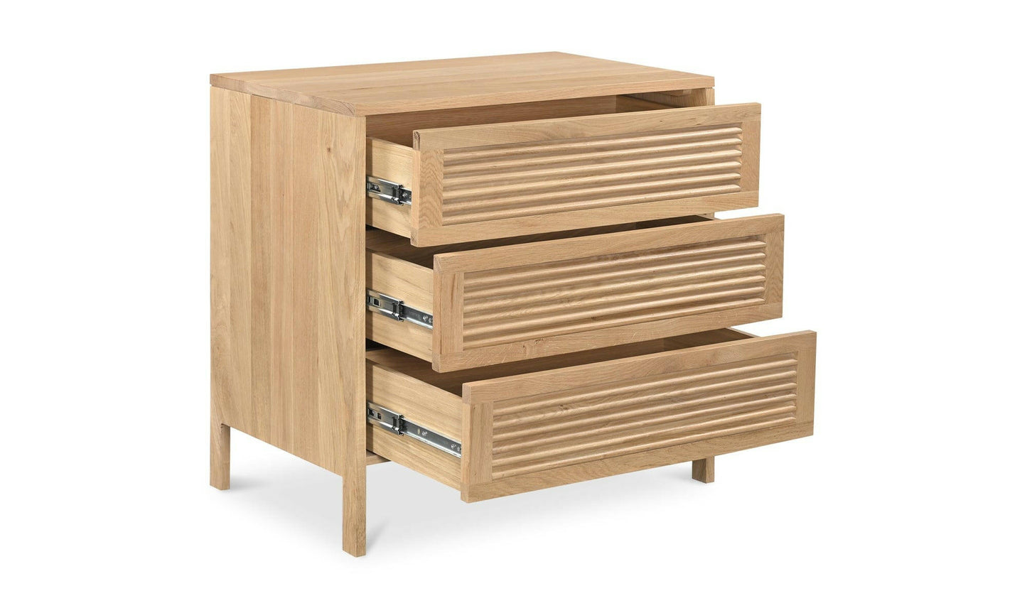 Moe's TEEDA DRESSER Organic Bookshelf Slab with Glass Shelves