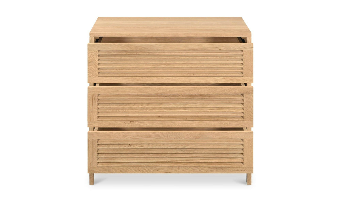 Moe's TEEDA DRESSER Organic Bookshelf Slab with Glass Shelves