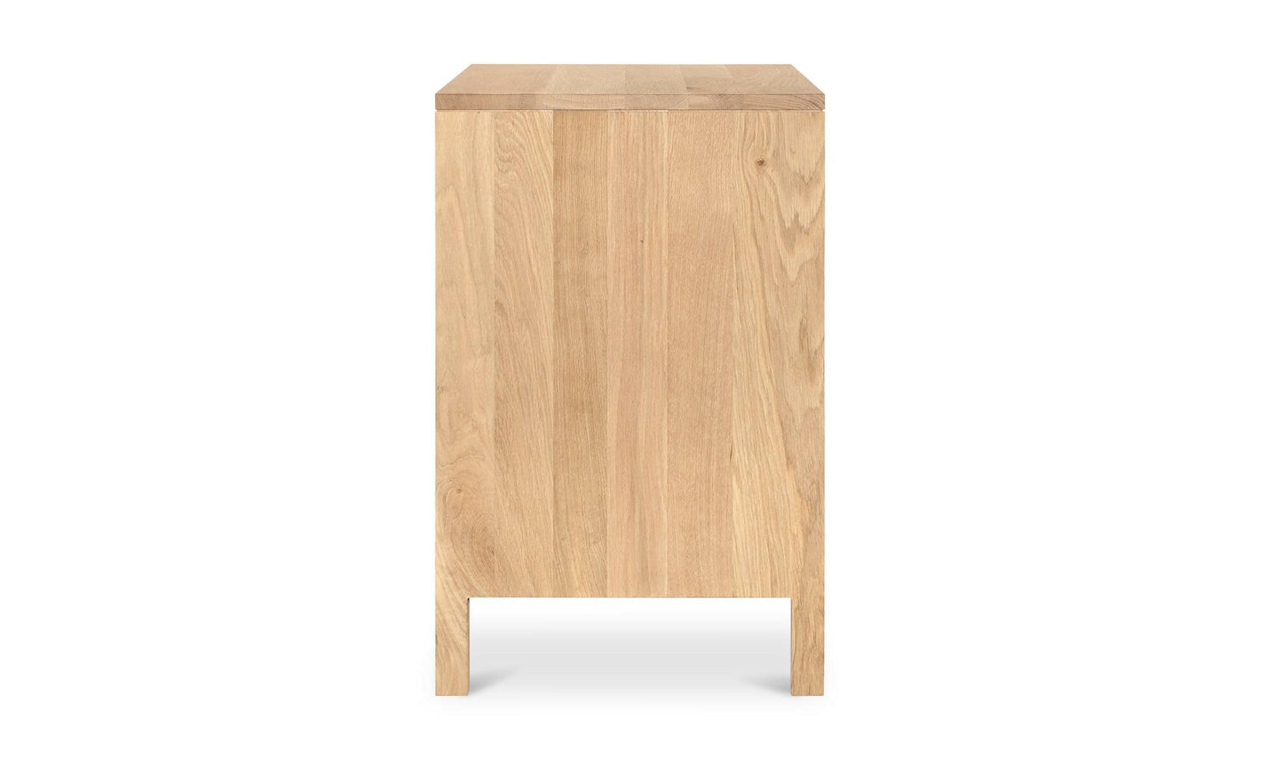 Moe's TEEDA DRESSER Organic Bookshelf Slab with Glass Shelves