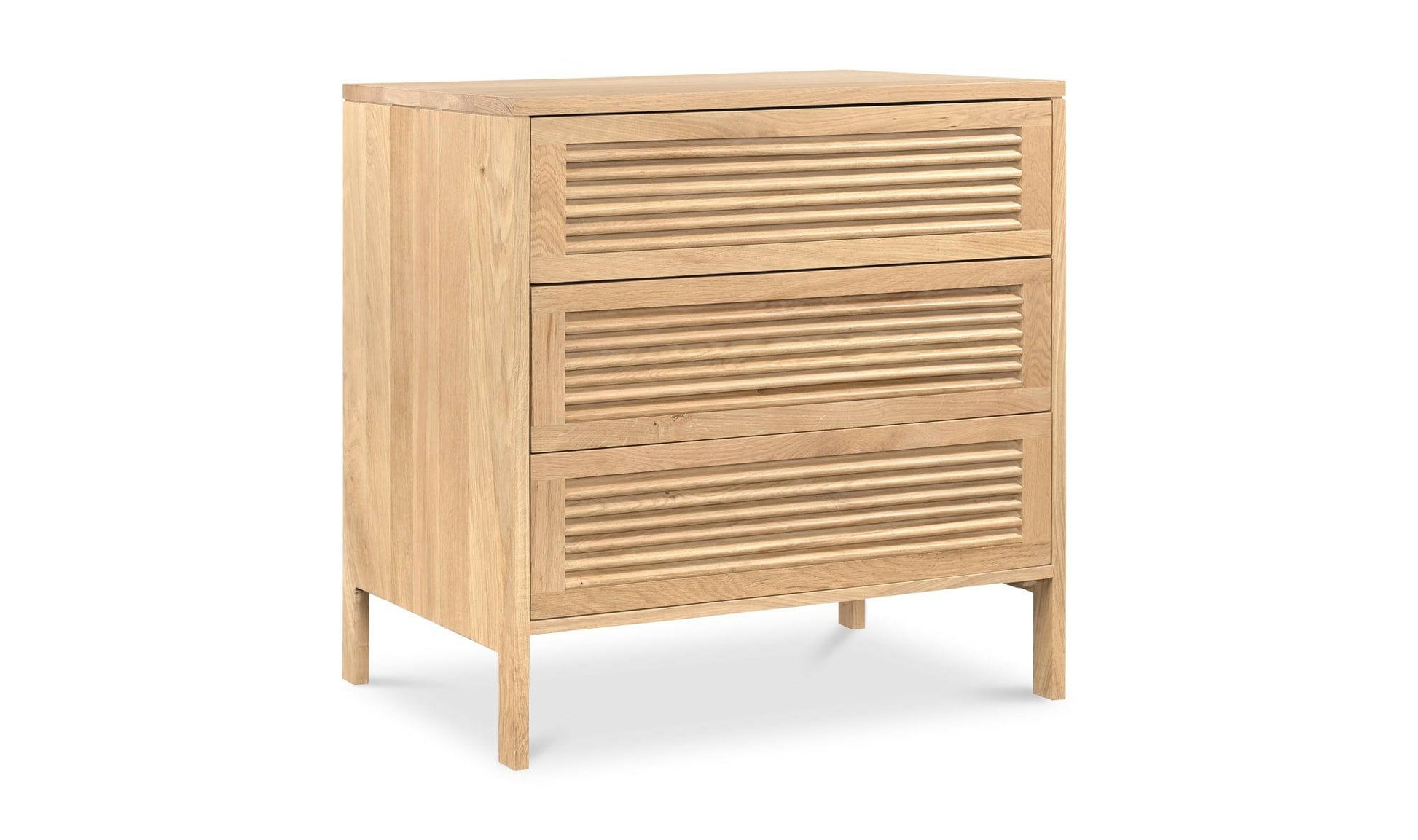 Moe's 3 Door TEEDA DRESSER Organic Bookshelf Slab with Glass Shelves