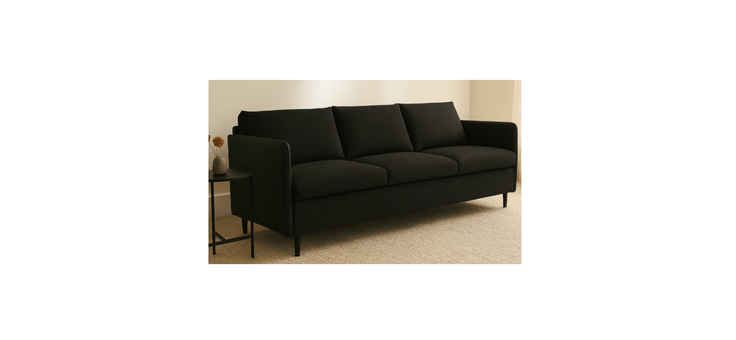 Teller Sofa Warm Black