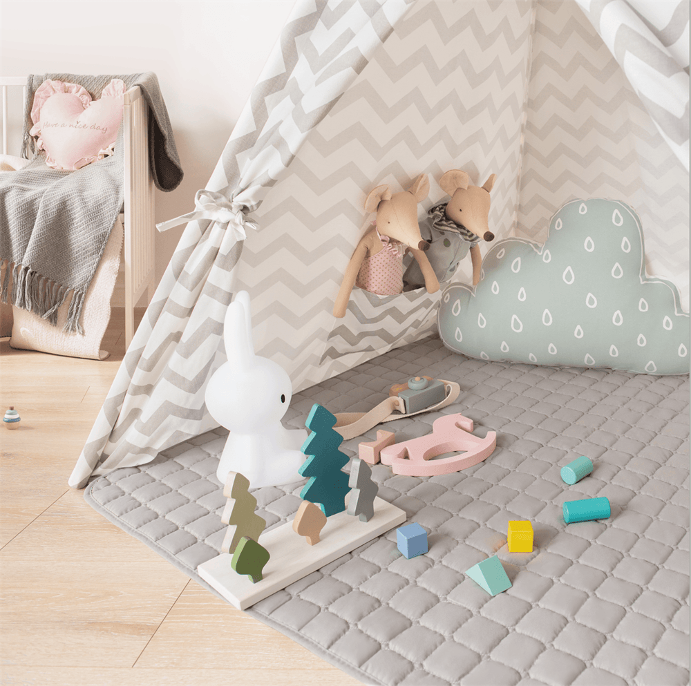Tiny Land Tent Tiny Land® Gray Chevron Teepee for Kids