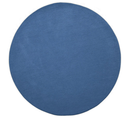 Terra Custom Made Blue Modern Solid Design Hand Tufted Wool Rug.