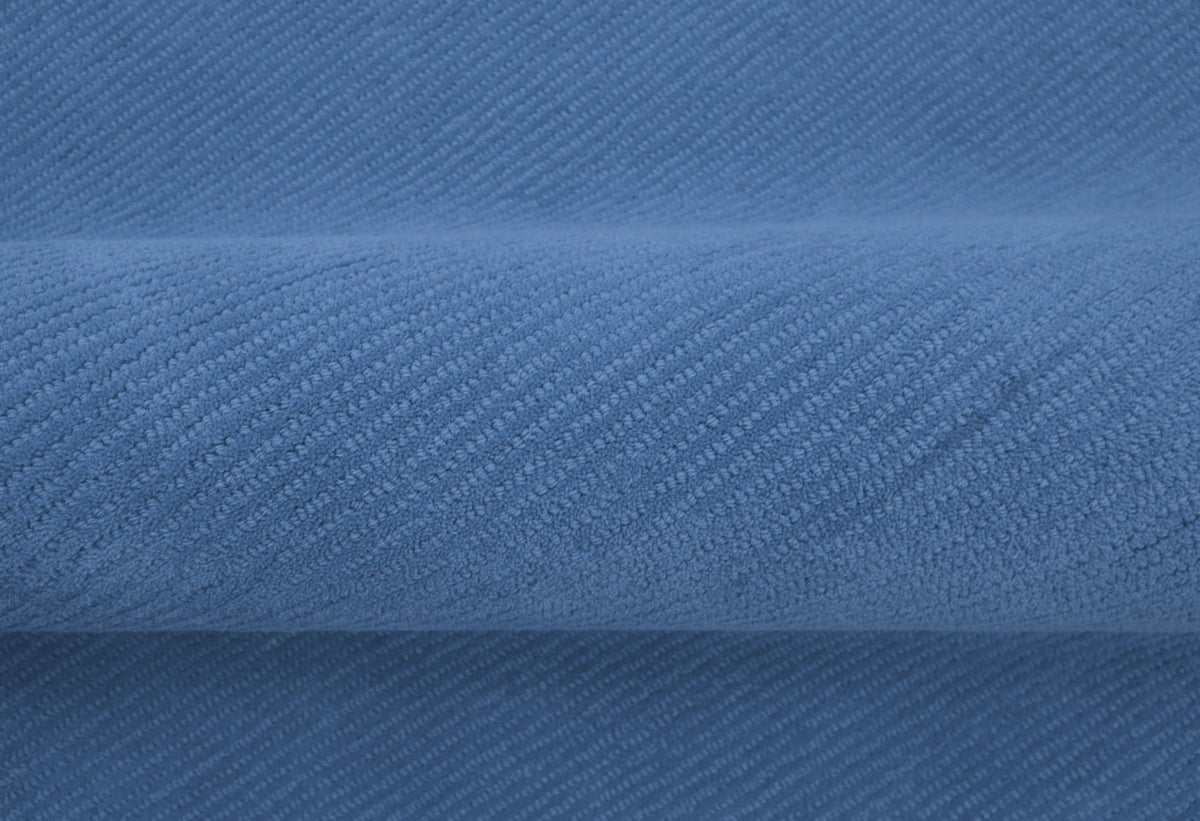 Terra Custom Made Blue Modern Solid Design Hand Tufted Wool Rug.