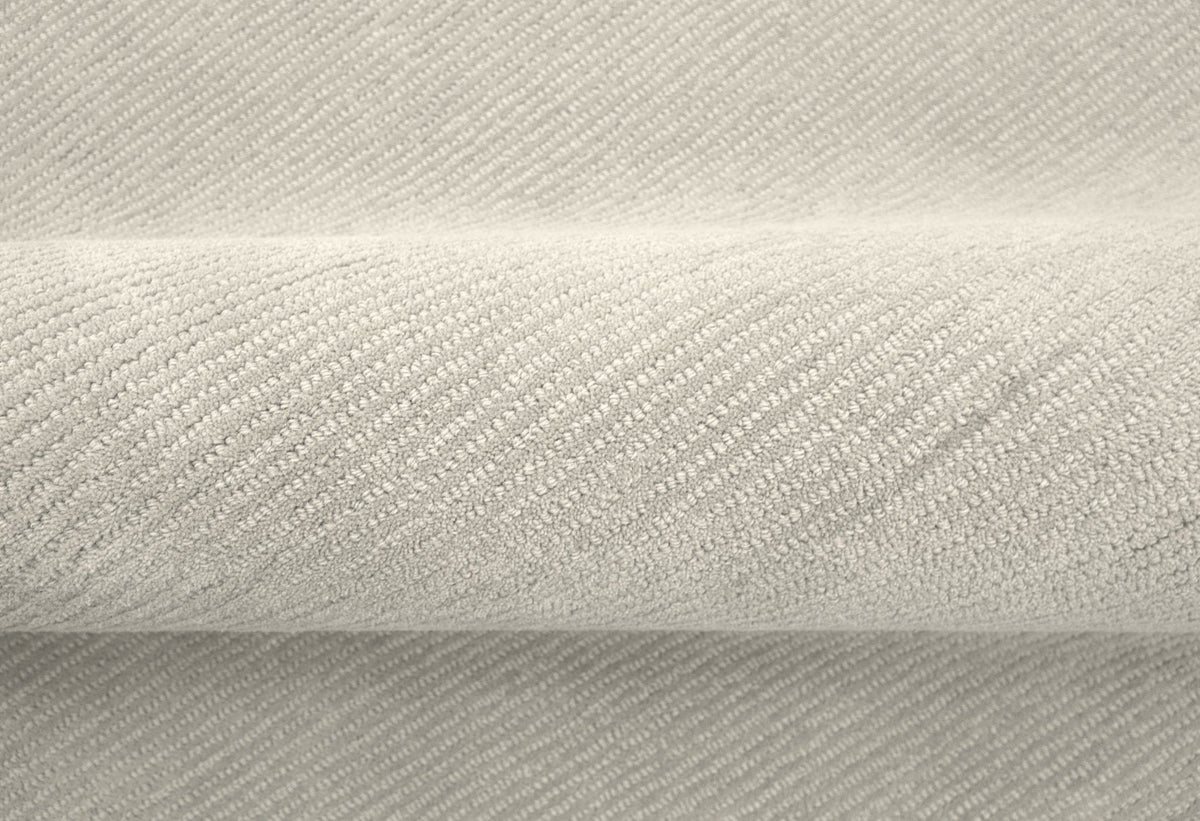 Terra Custom Made Hand Tufted Ivory Modern Solid Design Wool Rug.