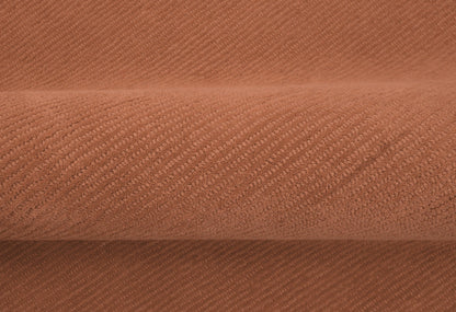 Terra Custom Made Hand Tufted Rust Modern Solid Design Wool Rug.