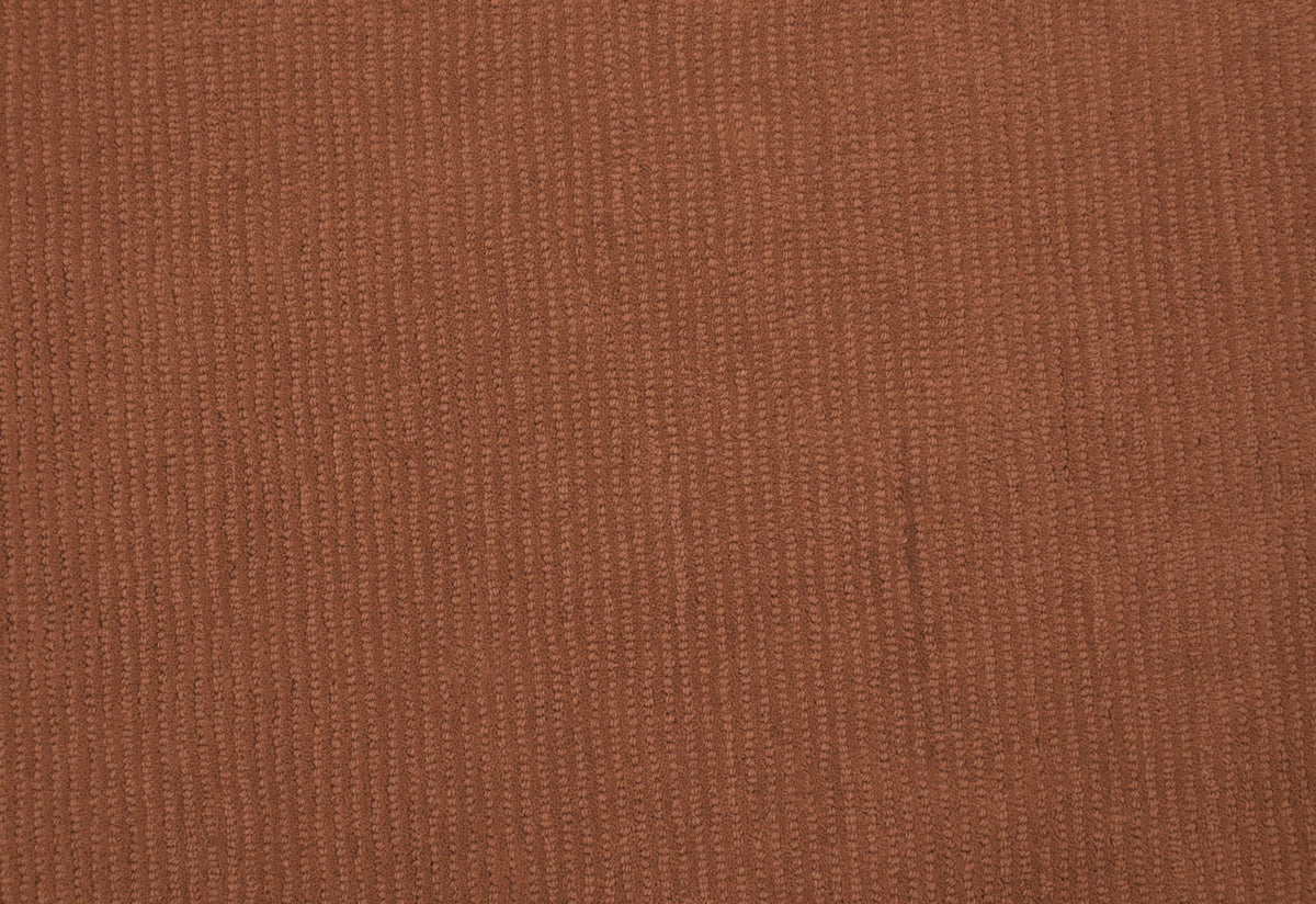 Terra Custom Made Hand Tufted Rust Modern Solid Design Wool Rug.