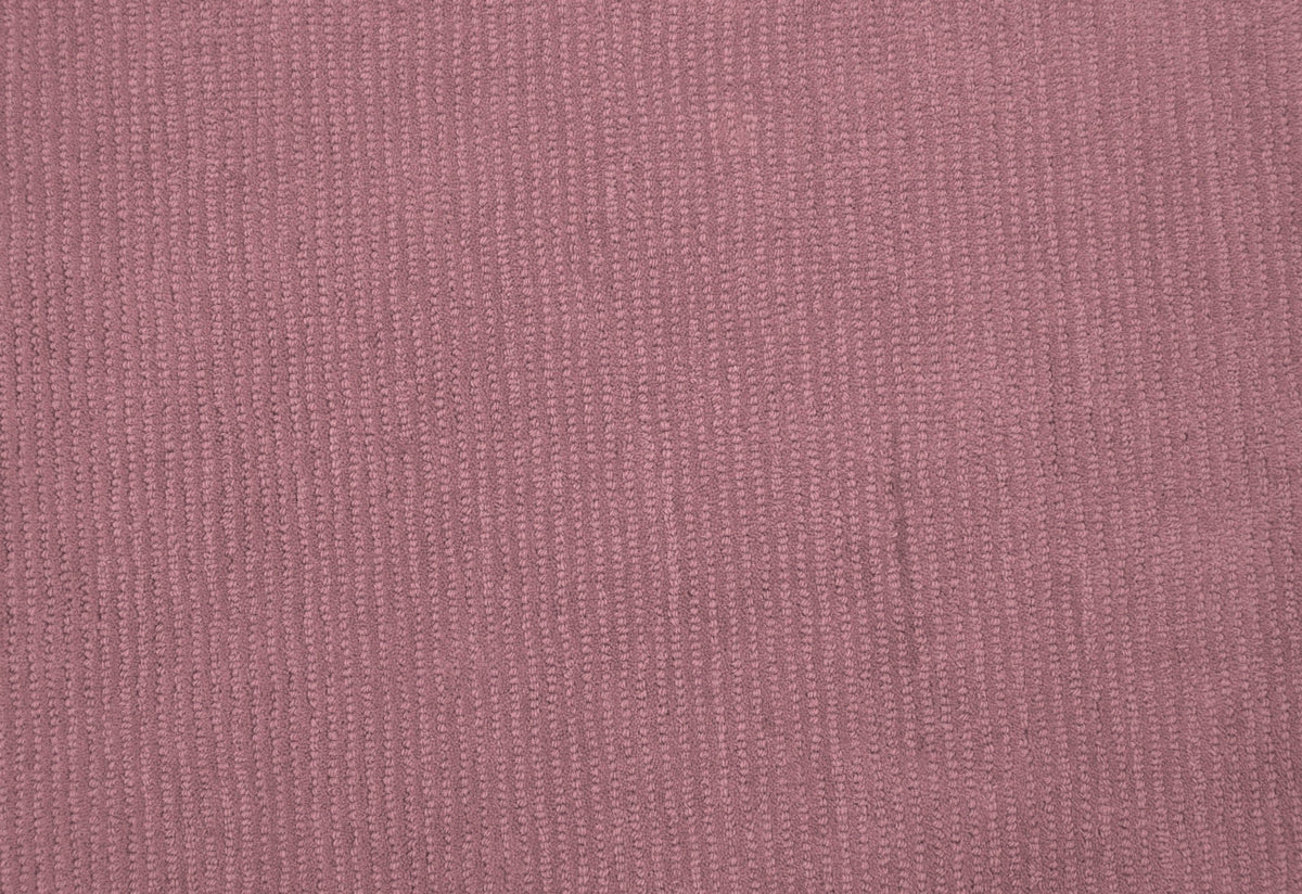 Custom Made Round Pink Modern Solid Design Hand Tufted Wool Rug.