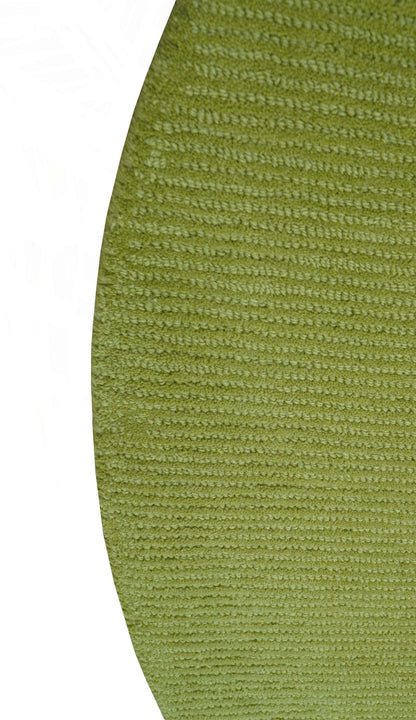 Terra Custom Made Modern Solid Design Green Hand Tufted Wool Rug.