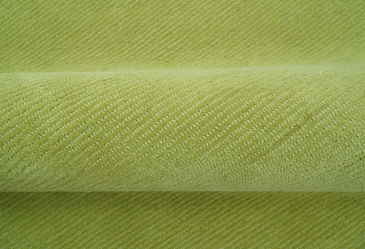 Terra Custom Made Modern Solid Design Green Hand Tufted Wool Rug.