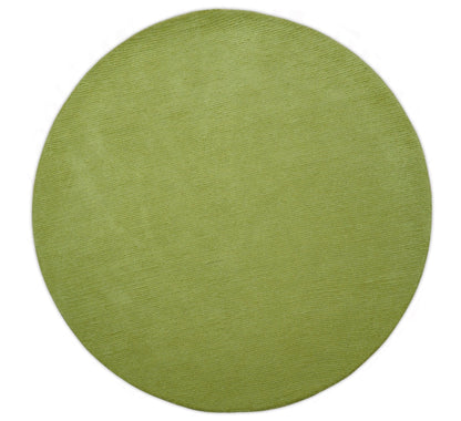 Terra Custom Made Modern Solid Design Green Hand Tufted Wool Rug.