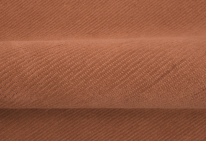Custom Made Hand Tufted Rust Modern Solid Design Round Wool Rug.
