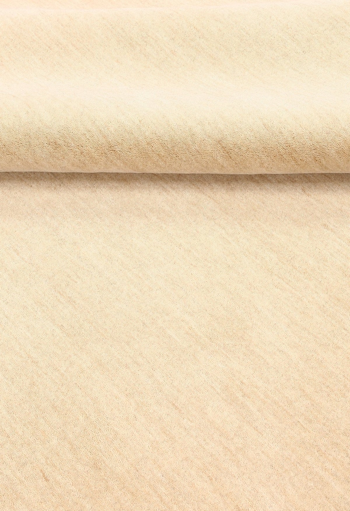 Terrain Hand Loomed Modern Beige Solid Design Wool Area Rug.