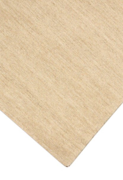 Terrain Hand Loomed Modern Beige Solid Design Wool Area Rug.