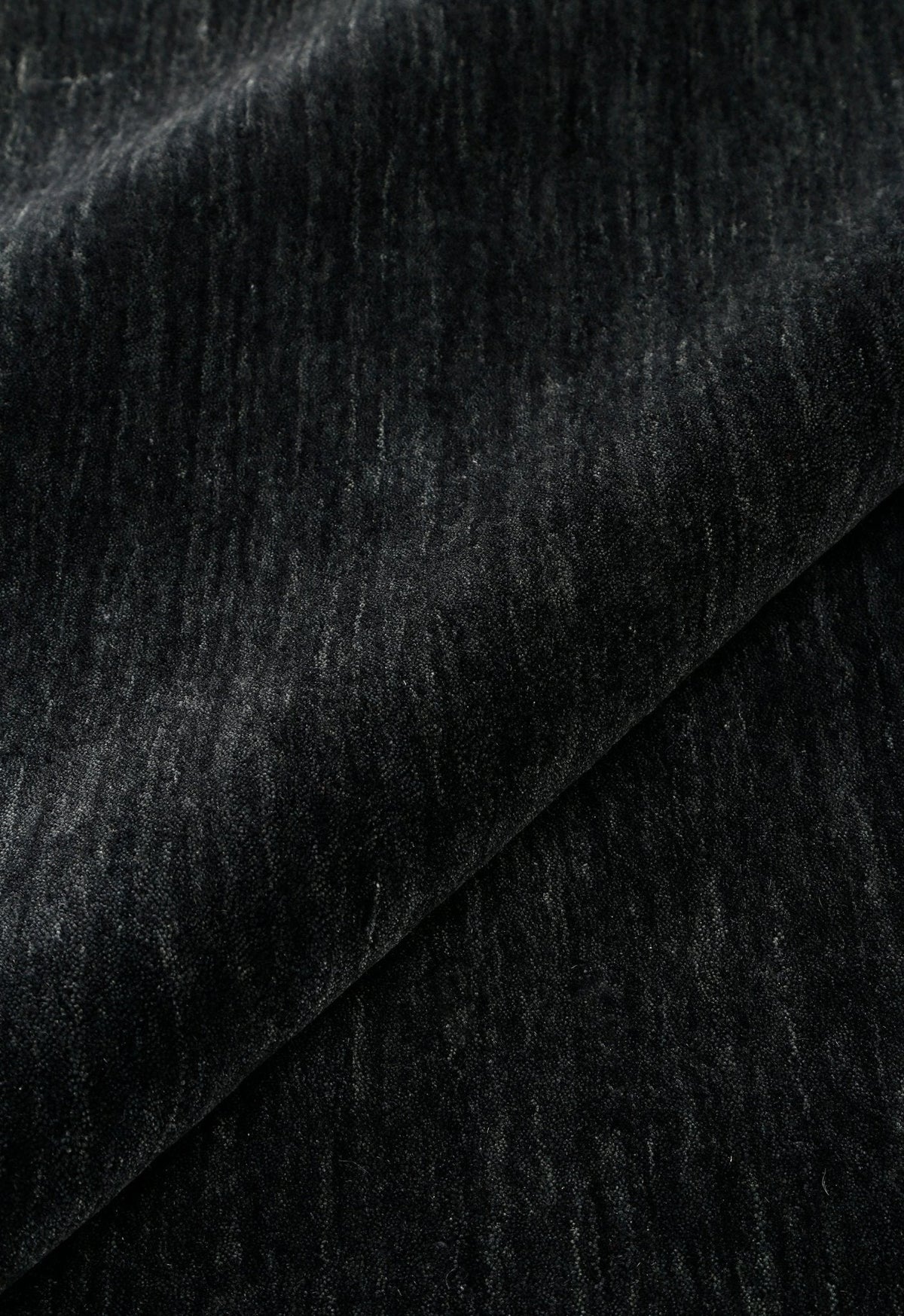 Terrain Hand Loomed Modern Charcoal Solid Design Wool Area Rug.