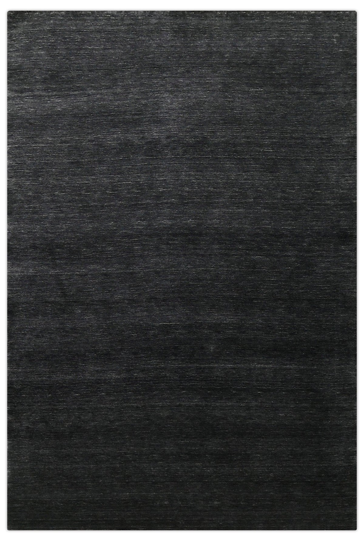 Terrain Hand Loomed Modern Charcoal Solid Design Wool Area Rug.