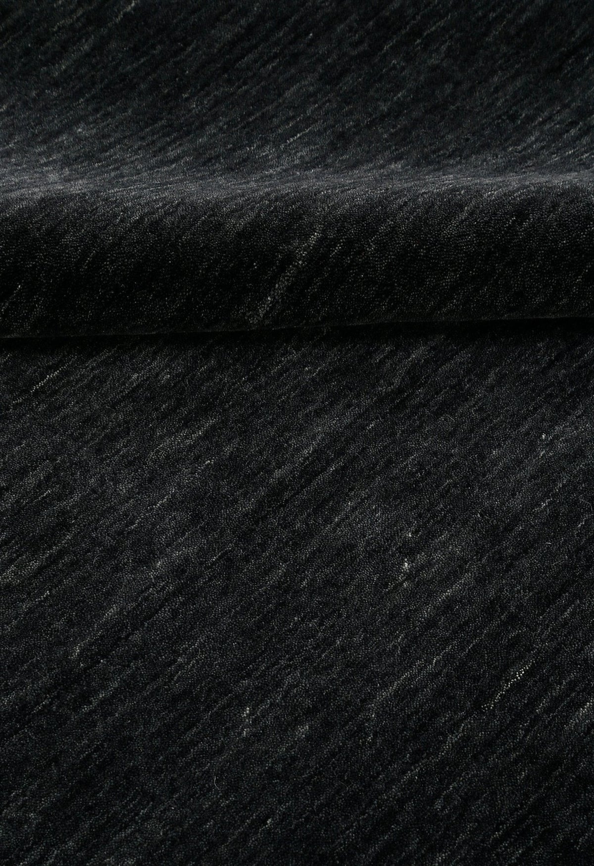 Terrain Hand Loomed Modern Charcoal Solid Design Wool Area Rug.