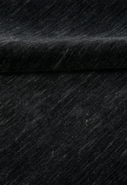 Terrain Hand Loomed Modern Charcoal Solid Design Wool Area Rug.
