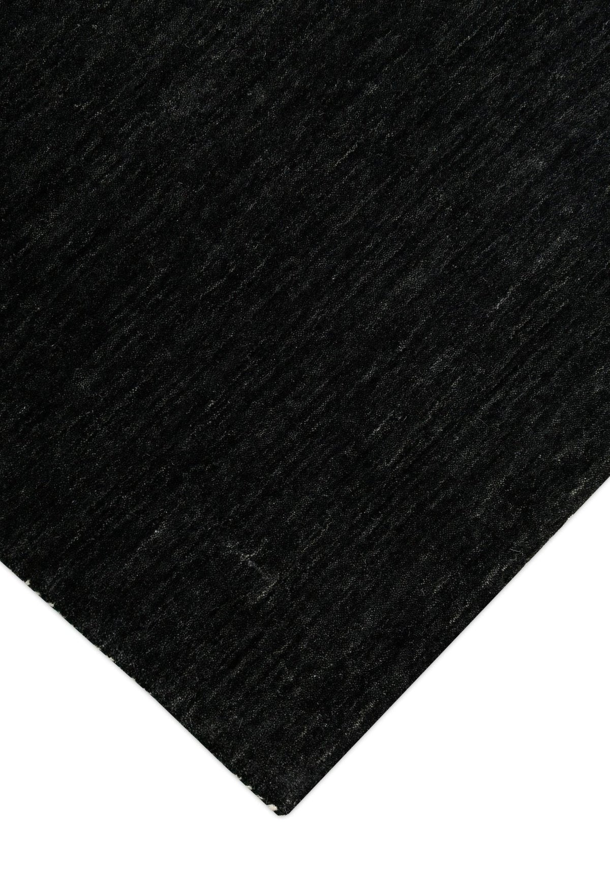 Terrain Hand Loomed Modern Charcoal Solid Design Wool Area Rug.