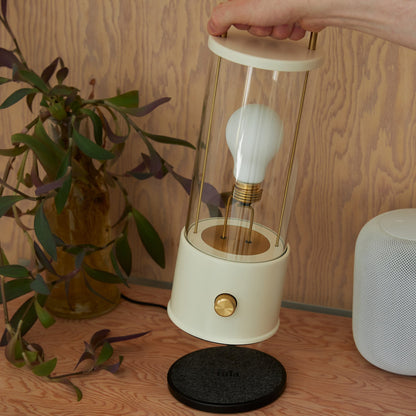 The Muse 1.0 Portable Lamp in Candlenut White Bundle.