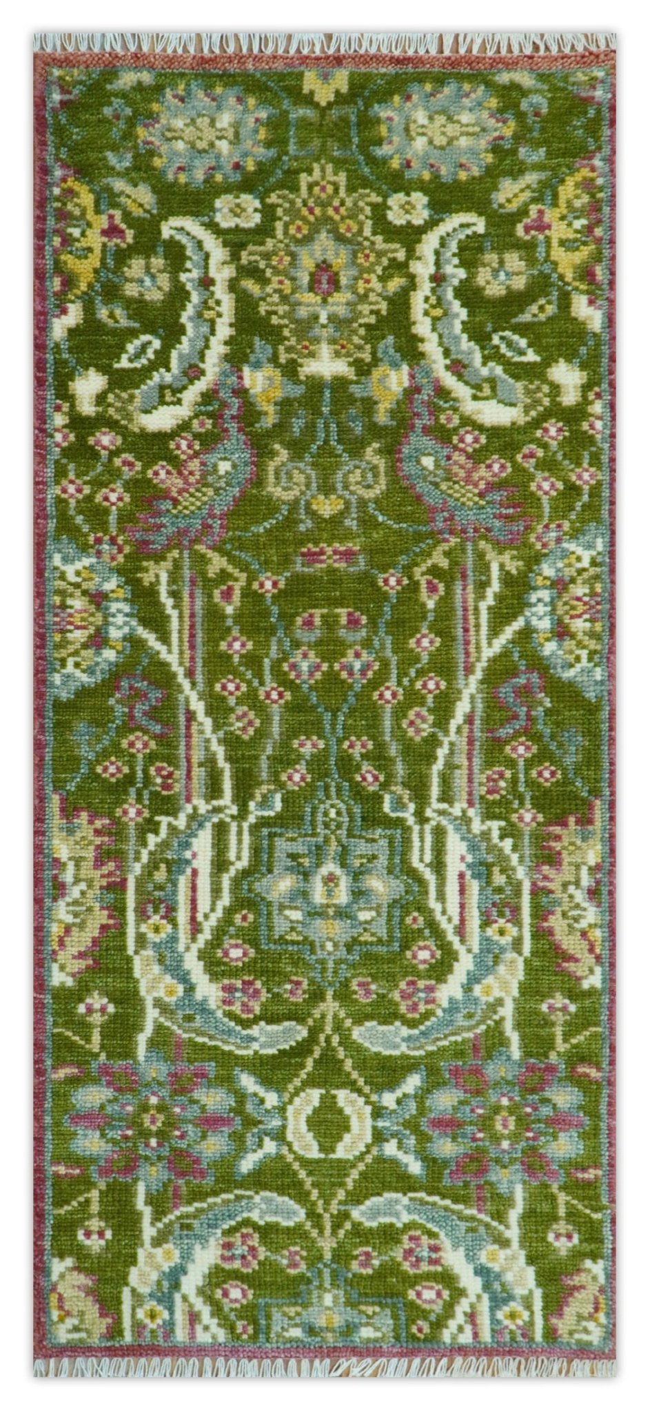The Peacock Garden Bird Hand Knotted Custom Made Wool Area Rug.